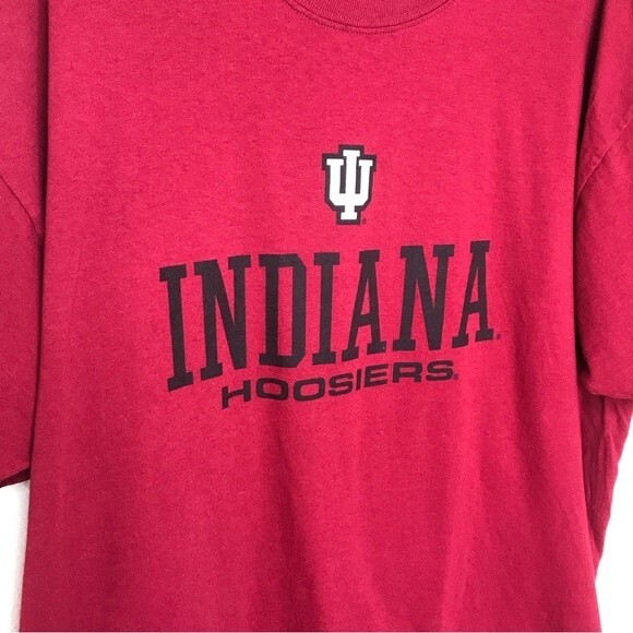 Jerzees Indiana Hoosiers Crew Neck Short Sleeve Red T Shirt Men's Size 2X NCAA - Picture 2 of 9